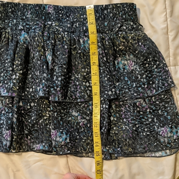 Mudd layered chiffon print skirt Sz L - Picture 3 of 4